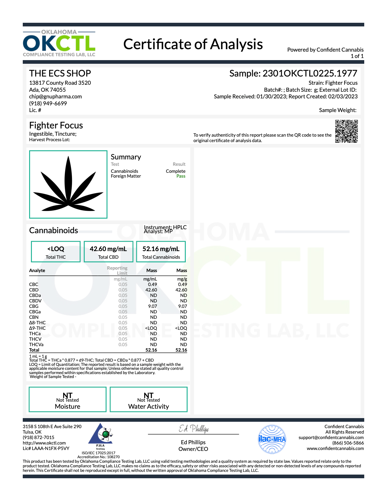 Fighter Focus Tincture